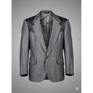 Vintage Tony Alamo Western‎ Cowboy Blazer Rockabilly Festival Gray Size 44 Texas